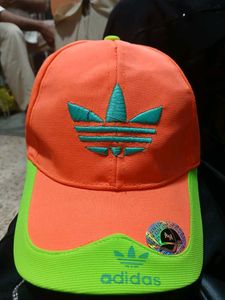 Vibrant Orange & Lime Adidas Cap