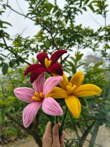 Handmade Artificial Flowers (Pack of 3)