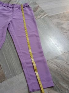 Lavender Elastic Waist Pants