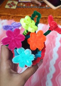 Handmade Pipe Cleaner Flower Vase