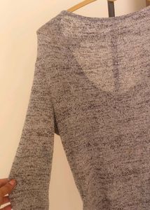 Cozy Grey Marled Long Sleeve Top