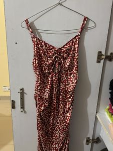 Chic Floral Ruched Mini Dress