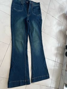 High-Waisted Flare Denim Jeans