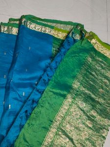 Pure Kanchi Pattu Saree 💙💚