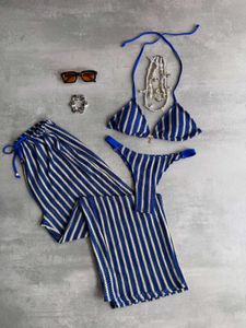 Contrast Bikini 3 piece Set