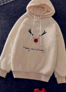 Fluffy White Hoodie