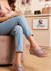 Stylish Sparkly Wedge Sandals