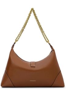 Miraggio Elegant Brown Hobo Bag with Gold Chain