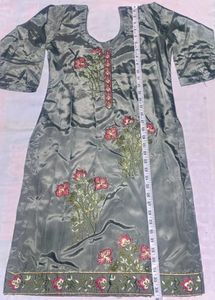 Elegant Women's Party Wear Embroidered Silk Suit