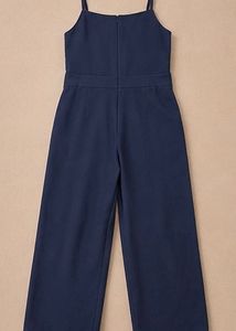 Chic Navy Blue Wide-Leg Jumpsuit