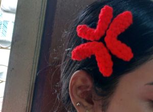 Angry mood Crochet Hair Clip 1 piece