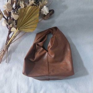 Chic Brown Leather Hobo Bag