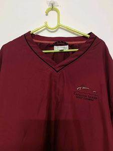 Men's Burgundy Pullover Jacket