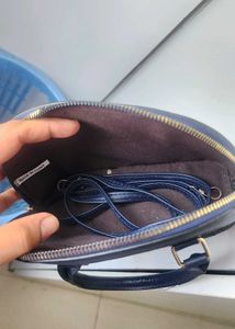 Chic Navy &amp; Black Sparkle Dome Bag