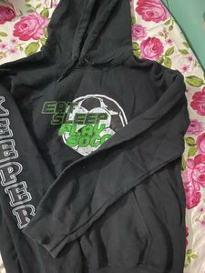 Black Soccer Hoodie