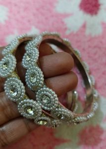 Elegant Pearl &amp; Stone Bangles
