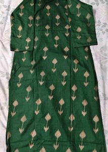 New Green Kurti with Gold Print