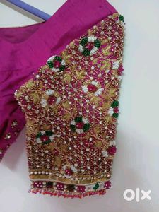 Designer Embroidered Pink Blouse