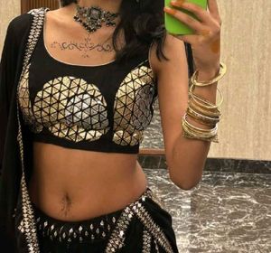 Elegant Black Embellished Lehenga choli