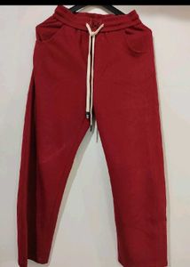 Red Wide-Leg Lounge Pants