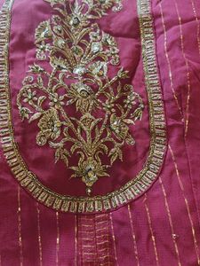 Embellished Maroon Kurta Set