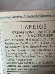Laneige Cream Skin Toner &amp; Moisturizer