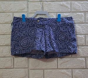 Red Camel Navy and White Printed Shorts