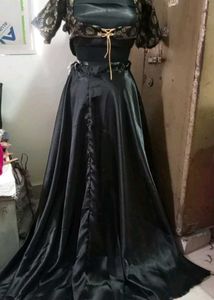 Black &amp; Gold Brocade Blouse