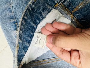 Distressed Denim Mini Skirt