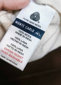 Monte Carlo Men Off White Solid Cardigan