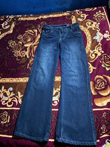Stylish Dark Wash Flared Jeans