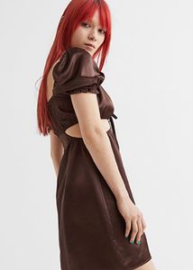 Brown Cut-Out Dress