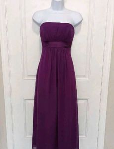 Strapless Purple Maxi Dress