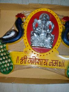 Lord Ganesha &amp; Peacock Wall Decor