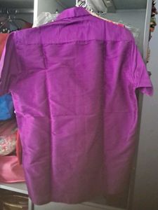 New Satin Purple Shirt For Men