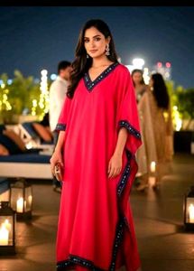 Red Party Wear Kaftan Set ♥️