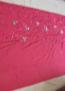 Stunning Pink Embellished Saree