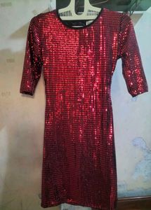 Red Sequence Dress