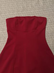 Elegant Red Strapless Dress