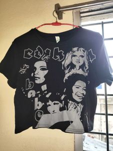 Graphic Print Cropped T-Shirt