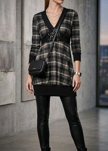 Stylish Blue Checkered top combo