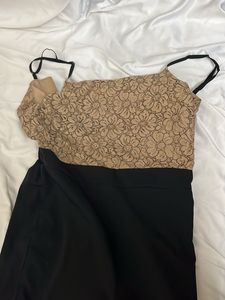 Elegant Black Lace Bodice Dress