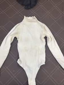 White Long Sleeve Bodysuit