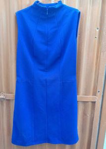 Solid Blue Sleeveless Dress 💙