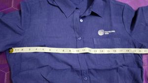 ZARA Blue Short Sleeve Button-Up Shirt