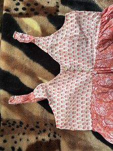 Cute Pink Floral Print Dress