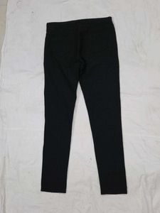 Classic Black Textured Pants