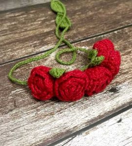 Crochet Rose Hair Bun gajra