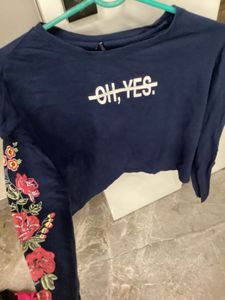Cute Navy Blue Top
