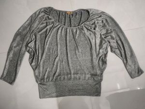 Silver Shiny Top